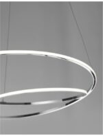 Suspensie Nova Luce Viareggio, finisaj crom lucios/acril alb, 29 W, cod 8101201 - imagine 5