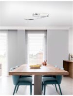 Plafoniera Nova Luce Viareggio, finisaj crom lucios/acril alb, 28 W, cod 8101203 - imagine 9