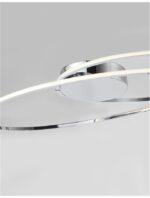 Plafoniera Nova Luce Viareggio, finisaj crom lucios/acril alb, 28 W, cod 8101203 - imagine 8