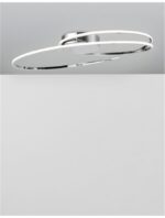 Plafoniera Nova Luce Viareggio, finisaj crom lucios/acril alb, 28 W, cod 8101203 - imagine 7
