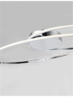 Plafoniera Nova Luce Viareggio, finisaj crom lucios/acril alb, 28 W, cod 8101203 - imagine 6