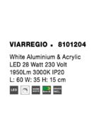 Plafoniera Nova Luce Viareggio, finisaj alb mat/acril alb, 28 W, cod 8101204 - imagine 4