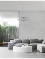 Suspensie Nova Luce Livorno, finisaj crom lucios/acril, 55 W, cod 8107401 - imagine 7