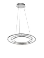 Suspensie Nova Luce Livorno, finisaj crom lucios/acril, 55 W, cod 8107401 - imagine 6