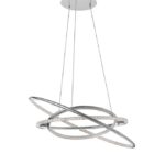 Suspensie Nova Luce Livorno, finisaj crom lucios/acril, 55 W, cod 8107401