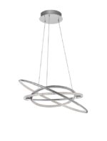 Suspensie Nova Luce Livorno, finisaj crom lucios/acril, 55 W, cod 8107401