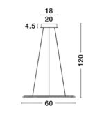 Suspensie Nova Luce Livorno, finisaj crom lucios/acril, 55 W, cod 8107401 - imagine 4