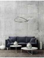 Suspensie Nova Luce Livorno, finisaj crom lucios/acril, 29 W, cod 8107402 - imagine 7