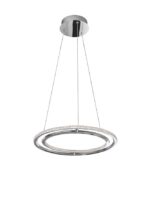 Suspensie Nova Luce Livorno, finisaj crom lucios/acril, 29 W, cod 8107402 - imagine 6