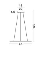 Suspensie Nova Luce Livorno, finisaj crom lucios/acril, 29 W, cod 8107402 - imagine 4
