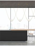 Suspensie Nova Luce Vitton, finisaj auriu lucios/sticla opal, 1x40 W, cod 8279601 - imagine 5