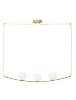 Suspensie Nova Luce Vitton, finisaj auriu lucios/sticla opal, 3x5 W, cod 8279602