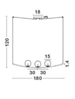 Suspensie Nova Luce Vitton, finisaj auriu lucios/sticla opal, 3x5 W, cod 8279602 - imagine 4