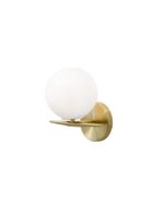Aplica Nova Luce Vitton, finisaj auriu lucios/sticla opal, 1x40 W, cod 8279603