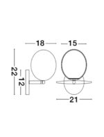 Aplica Nova Luce Vitton, finisaj auriu lucios/sticla opal, 1x40 W, cod 8279603 - imagine 4