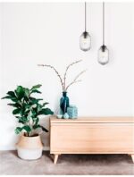 Pendul Nova Luce Nord, finisaj negru mat/sticla clara, 1x5 W, cod 838184 - imagine 5