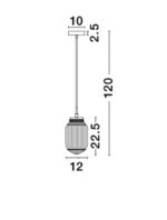 Pendul Nova Luce Nord, finisaj negru mat/sticla clara, 1x5 W, cod 838184 - imagine 4