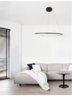 Suspensie Nova Luce Breda, finisaj negru satinat, 30 W, cod  9010023 - imagine 10