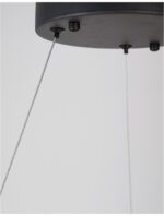 Suspensie Nova Luce Breda, finisaj negru satinat, 30 W, cod  9010023 - imagine 5