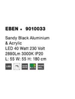 Suspensie Nova Luce Lior, finisaj negru satinat, 40 W, cod  9010033 - imagine 3