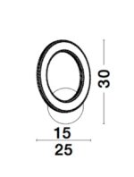 Aplica Nova Luce Cilion, finisaj auriu periat/acril, 19 W, cod 9011135 - imagine 4