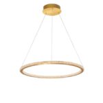 Suspensie Nova Luce Cilion, finisaj auriu periat/acril, 48 W, cod 9011138