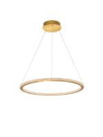 Suspensie Nova Luce Cilion, finisaj auriu periat/acril, 48 W, cod 9011138