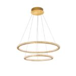 Suspensie Nova Luce Cilion, finisaj auriu periat/acril, 56 W, cod 9011139