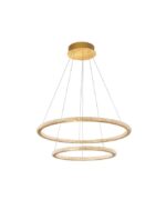 Suspensie Nova Luce Cilion, finisaj auriu periat/acril, 56 W, cod 9011139