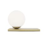 Lampa de masa Nova Luce Juliet, finisaj auriu mat/sticla opal, 1x40 W, cod 9012922