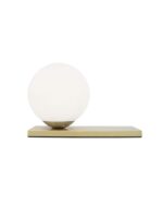 Lampa de masa Nova Luce Juliet, finisaj auriu mat/sticla opal, 1x40 W, cod 9012922