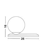 Lampa de masa Nova Luce Juliet, finisaj auriu mat/sticla opal, 1x40 W, cod 9012922 - imagine 4