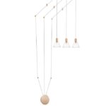 Suspensie Nova Luce Marce, finisaj auriu satinat, 3x5 W, cod 9028813
