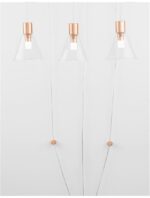 Suspensie Nova Luce Marce, finisaj auriu satinat, 3x5 W, cod 9028813 - imagine 4