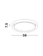 Plafoniera Nova Luce Troy, finisaj alb mat, 50 W, cod 9053593 - imagine 2