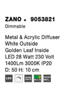 Plafoniera Nova Luce Zano, finisaj auriu, 28 W, cod 9053821 - imagine 3