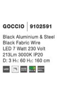 Pendul Nova Luce Goccio, finisaj negru mat, 7 W, cod 9102591 - imagine 3