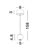 Pendul Nova Luce Nocci, finisaj negru mat, 4.5 W, cod 9103212 - imagine 4