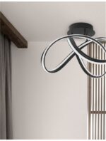 Plafoniera Nova Luce Truno, finisaj negru satinat/acril alb, 60 W, cod 9104712 - imagine 9