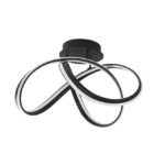 Plafoniera Nova Luce Truno, finisaj negru satinat/acril alb, 60 W, cod 9104712