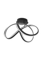 Plafoniera Nova Luce Truno, finisaj negru satinat/acril alb, 60 W, cod 9104712