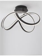 Plafoniera Nova Luce Truno, finisaj negru satinat/acril alb, 60 W, cod 9104712 - imagine 8