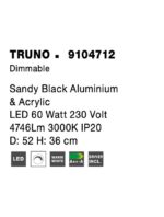 Plafoniera Nova Luce Truno, finisaj negru satinat/acril alb, 60 W, cod 9104712 - imagine 4