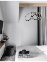 Suspensie Nova Luce Truno, finisaj negru satinat/acril alb, 60 W, cod 9104722 - imagine 9