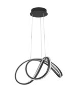 Suspensie Nova Luce Truno, finisaj negru satinat/acril alb, 60 W, cod 9104722