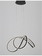 Suspensie Nova Luce Truno, finisaj negru satinat/acril alb, 60 W, cod 9104722 - imagine 8