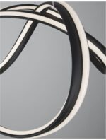 Suspensie Nova Luce Truno, finisaj negru satinat/acril alb, 60 W, cod 9104722 - imagine 7