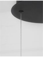 Suspensie Nova Luce Truno, finisaj negru satinat/acril alb, 60 W, cod 9104722 - imagine 5