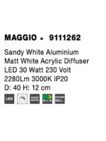 Plafoniera Nova Luce Maggio, finisaj alb satinat, 30 W, cod 9111262 - imagine 4