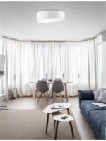 Plafoniera Nova Luce Maggio, finisaj alb satinat, 60 W, cod 9111362 - imagine 9
